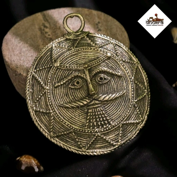 Dhokra Crafts Home Decor - Sun Mask - Height 4.5 Inch