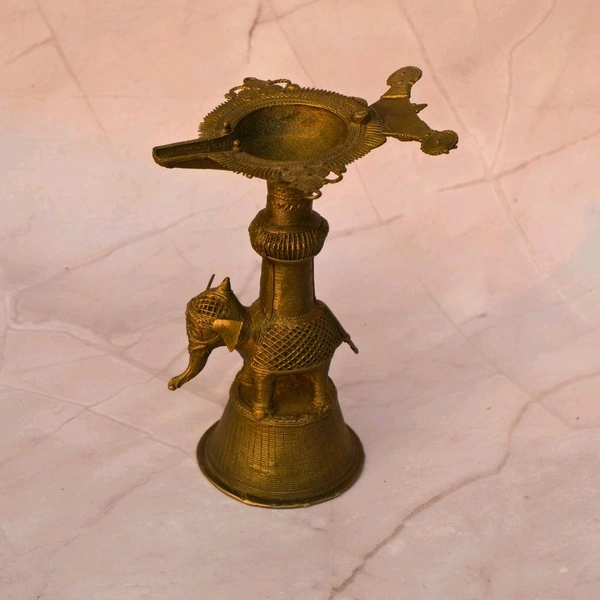 Dhokra Crafts - Diya  - Height 8 Inch
