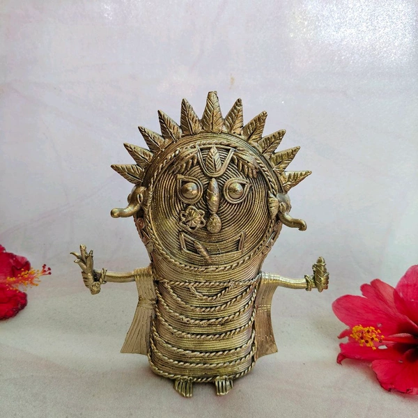 Dhokra Crafted - Subhadra  - Height 6 Inch Length 4 Inch