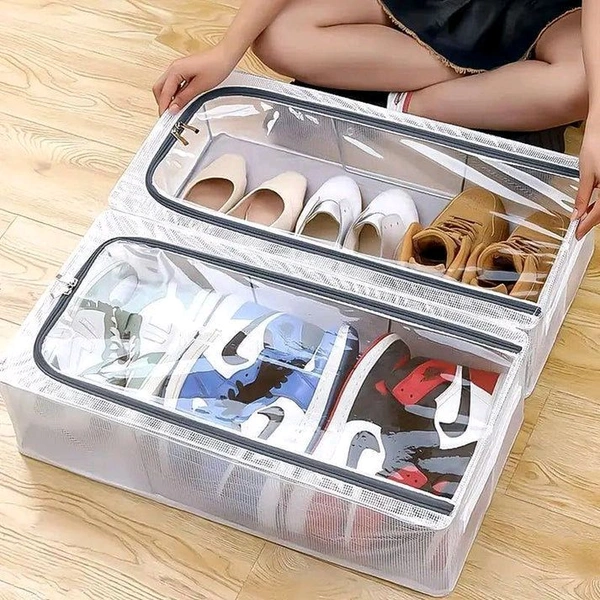 CLEAR FOLDABLE STORAGE RACK 