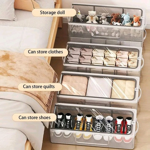 CLEAR FOLDABLE STORAGE RACK 