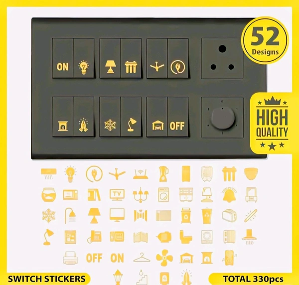 3D GOLDEN SWITCH STICKER 