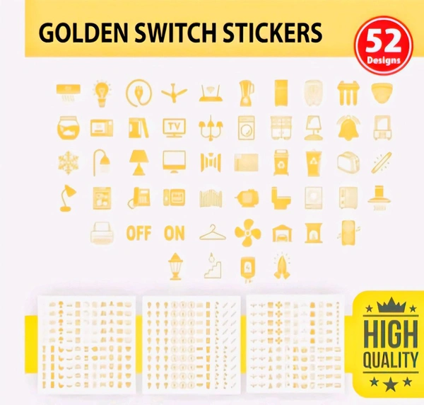 3D GOLDEN SWITCH STICKER 