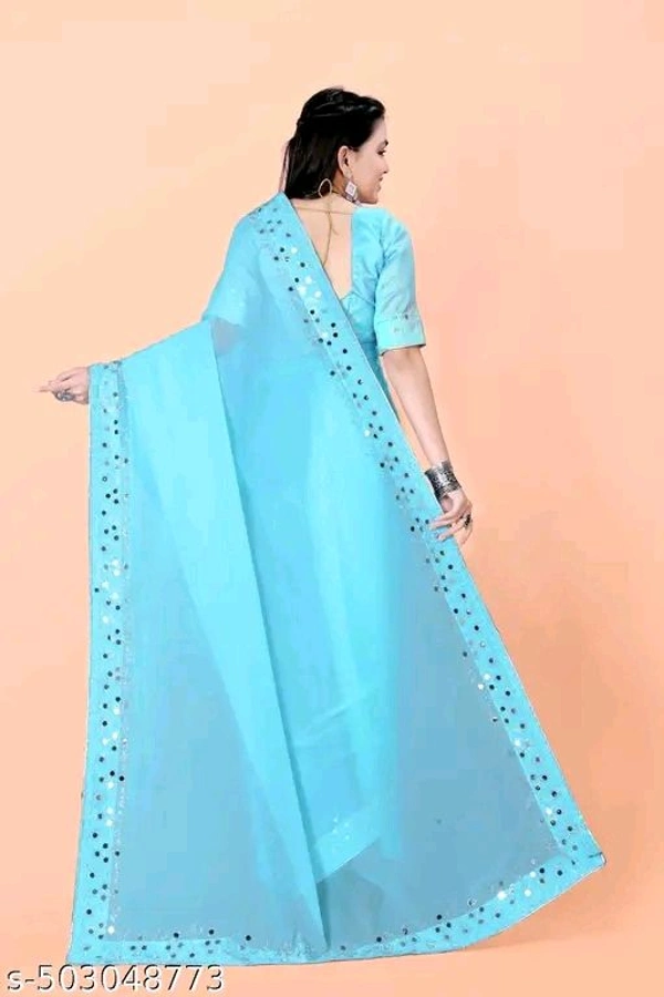 Saree 💓 - Turquoise Blue