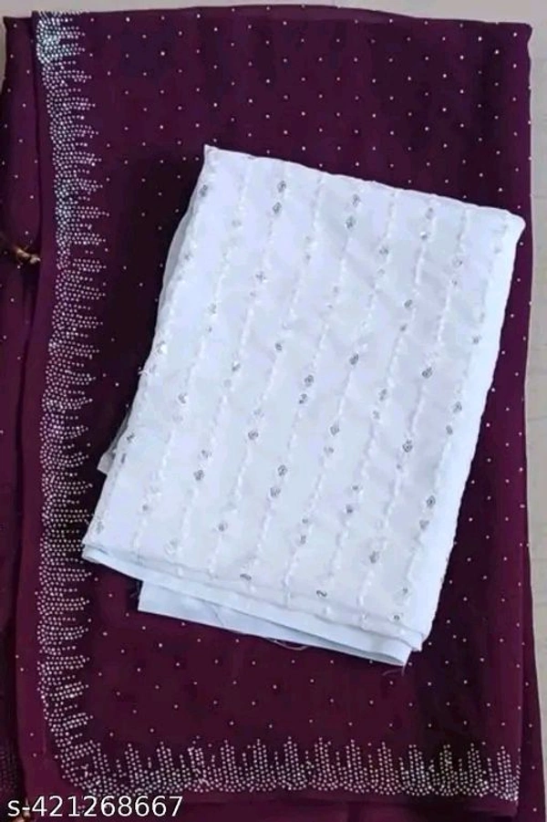Saree  - Purple