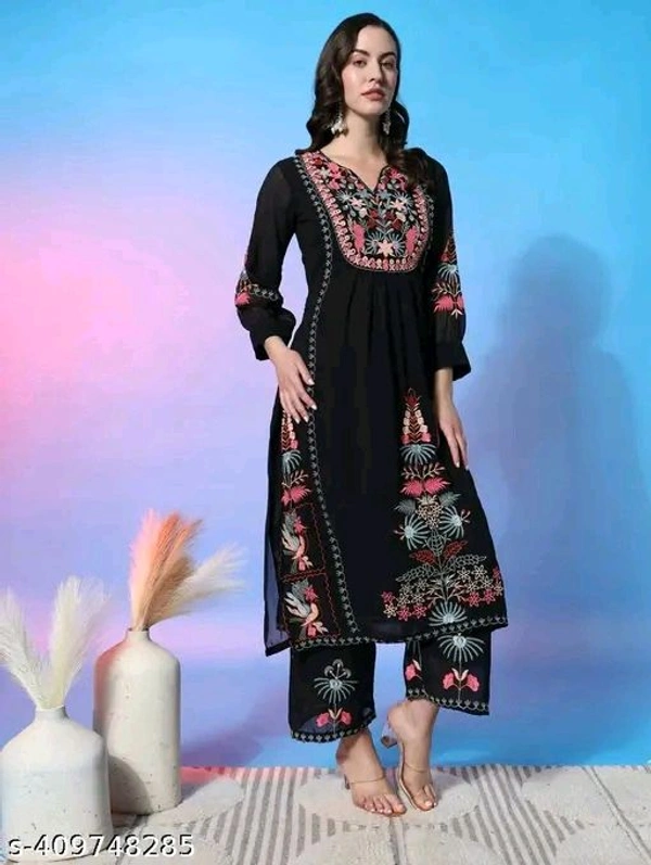 🌟Gold 🏅 , Navlik Aakarsha Superior, Girls' Kurti  - Black, M