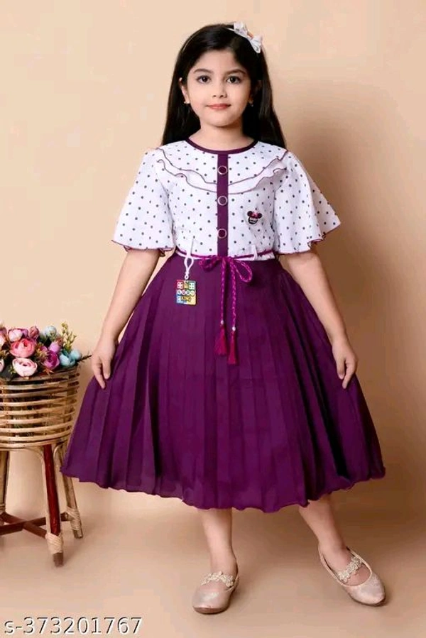 Girl frock  - Purple, 6-7year