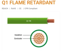1mm Q1 Rr Wire Flame Retardent 100% Cooper Wire - White