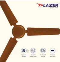 (RISF) 36" Lazer ECS 50W 1 Star Glossy Brown 3 Blade Anti Dust Ceiling Fan, ECS36GB, Sweep: 900 mm - white