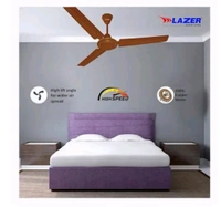(RISF) 36" Lazer ECS 50W 1 Star Glossy Brown 3 Blade Anti Dust Ceiling Fan, ECS36GB, Sweep: 900 mm - white