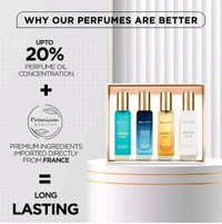 Bella Vita Luxury Long Lasting Unisex Perfume Gift Set | 4x20ml Perfume for Man & Woman | Woody, Aquatic, Sweet, Premium Fragrance Scent | SKAI, FRESH, WHITEOUD, HONEY OUD | Gifts for Men and Women