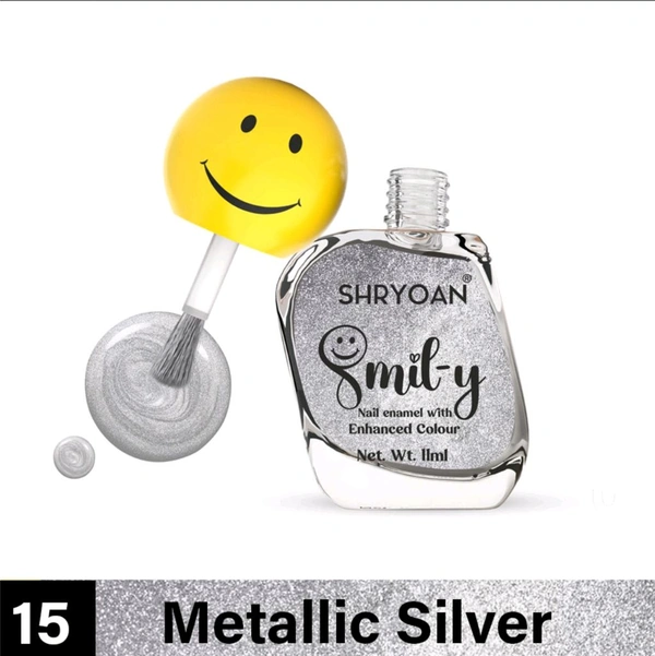 Shryoan Ultra Glossy Nail Paint - Metalic Silver