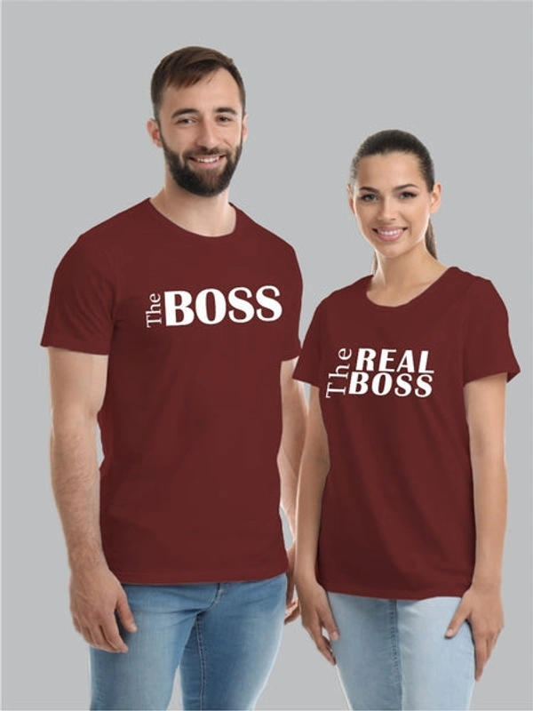 The Boss The Real Boss Couple Tshirt  - XL, XXL