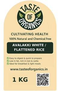 AVALAKKI WHITE – Natural Flattened Rice (Poha) - 0.5 KG