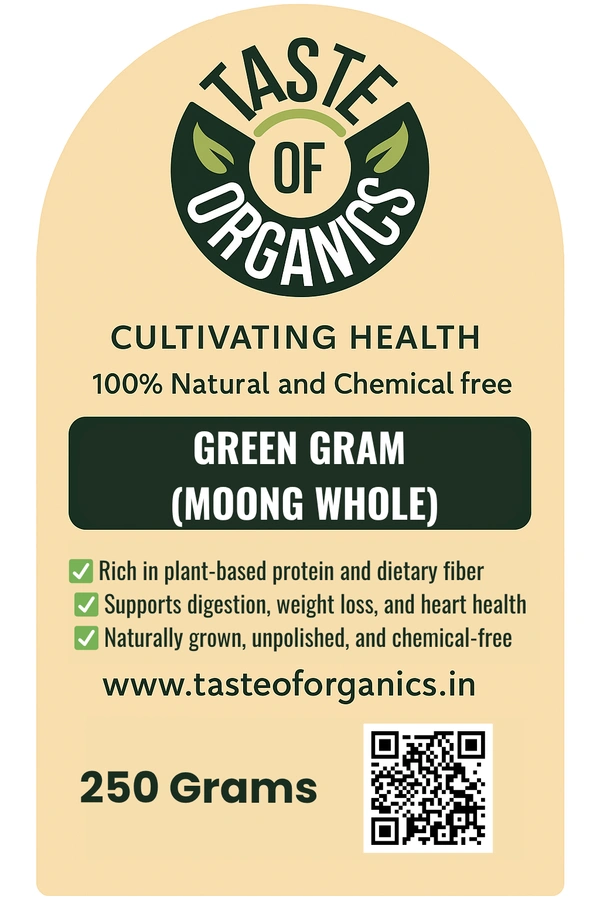 GREEN GRAM – Natural Moong Whole - 0.5 KG