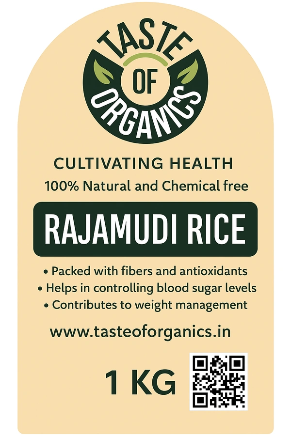 RAJMUDI RICE – Natural Unpolished Red Rice - 1 KG