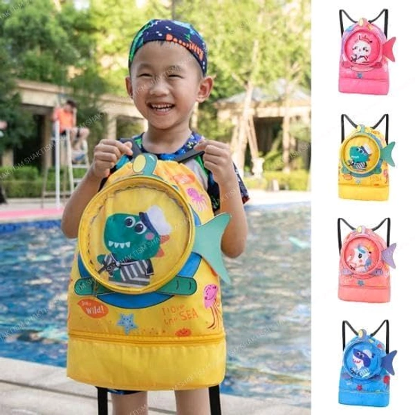 Trendy Swimming Bags For Kids With wet Cloths Section
