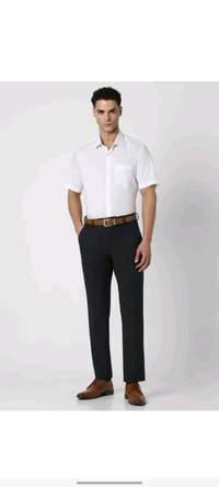VAN HEUSEN men Slim Fit Dark Blue Polyester Trousers - 32