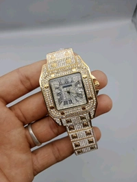 CARTIER DIAMOND WATCH                                                 FOR:- GENTS                                                                       DIAL:- SQUARE                                                                 WHATSAPP FOR COLOUR   - Gold, ALL