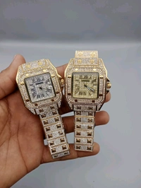 CARTIER DIAMOND WATCH                                                 FOR:- GENTS                                                                       DIAL:- SQUARE                                                                 WHATSAPP FOR COLOUR   - Gold, ALL