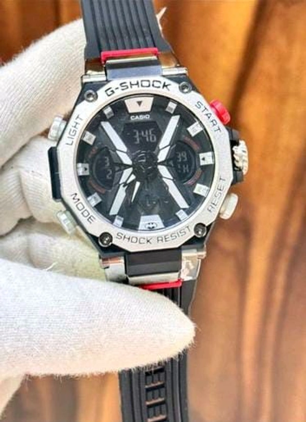 CASIO BRAND:- CASIO                                                                               G-SHOCK BEST QUALITY MEN'S WATCH                            DIAL:-SILVER                                                               BLACK BELT - Silver, ALL