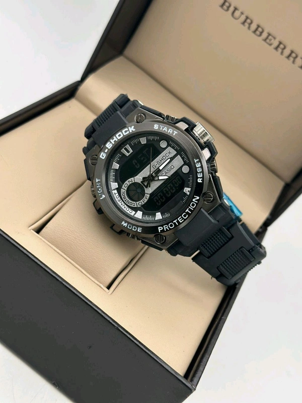 CASIO  G-SHOCK BEST QUALITY MEN'S WATCH                                                                DIAL:-SILVER BLACK                                                      BELT:-BLACK  - Black, ALL