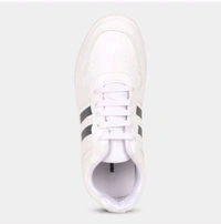 Stridedge "Ziptoo StrideEdge™ Classic White Sneakers – Luxe Streetwear with Supreme Comfort & Style"
- White, 6