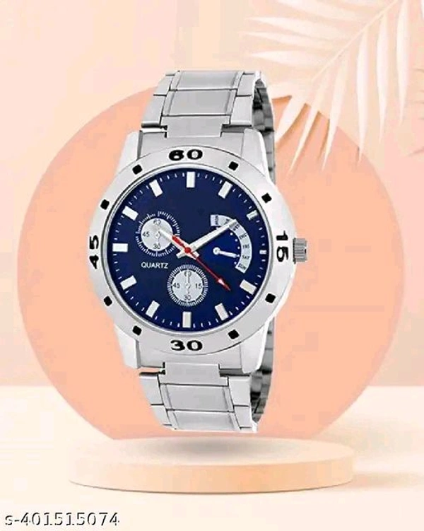 Steel strap Sports analog with Chain free for mens
 - Silver Chalice
