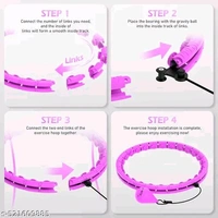 AAAventures Weighted Hula Circle with 24 Links (52 ) for Adults Weight Loss,  Fitness Hoop Plus Size, for Women Smart Exercise Equipment - (Multicolour) 
