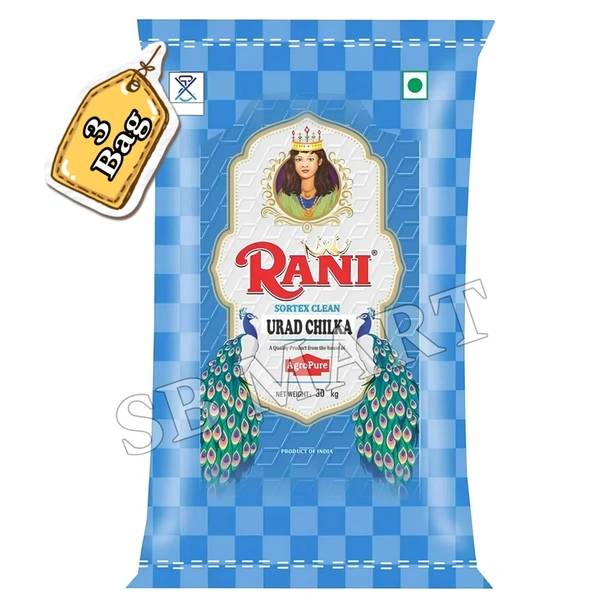 ( 3 Bag )RANI Urad Chilka 30KG