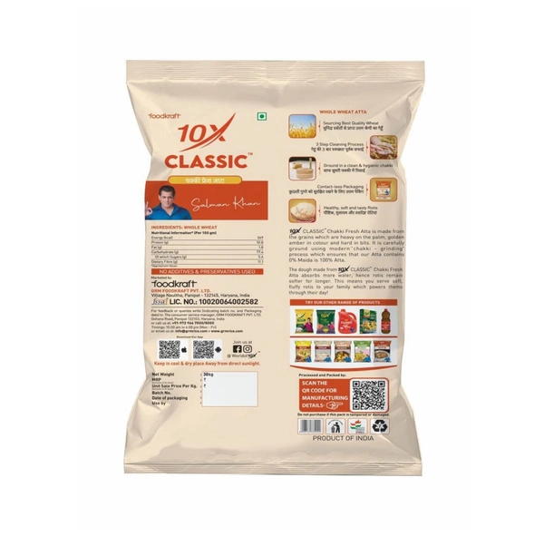 10X Classic Chakki Fresh Atta 30kg