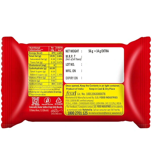 Bonn Saltino Crispy Salty Biscuits (70g)