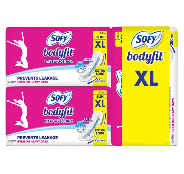 Sofy Body Fit XL Sanitary Napkin 3 N x 18 U