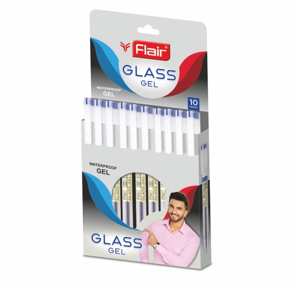 Flair Glass Blue Gel Pen  10N