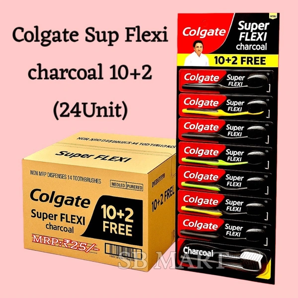 Colgate Sup Flexi charcoal ₹25/- 10+2_ (24Unit)
