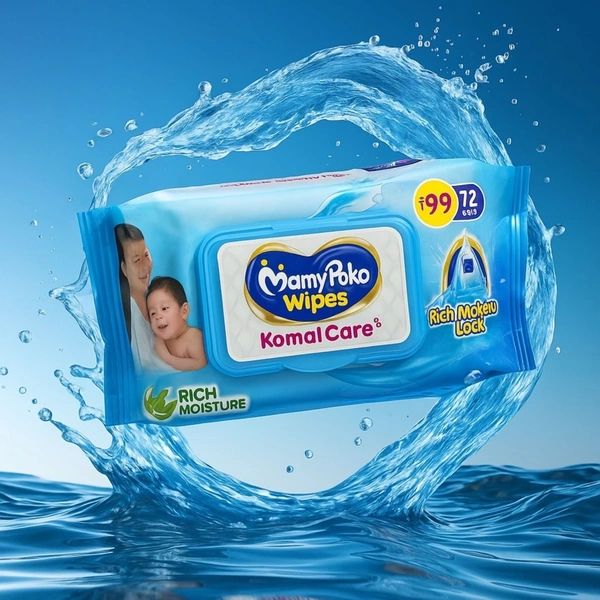 Mamy Poko Wipes Komal Care MRP:99 (72 Wipes)