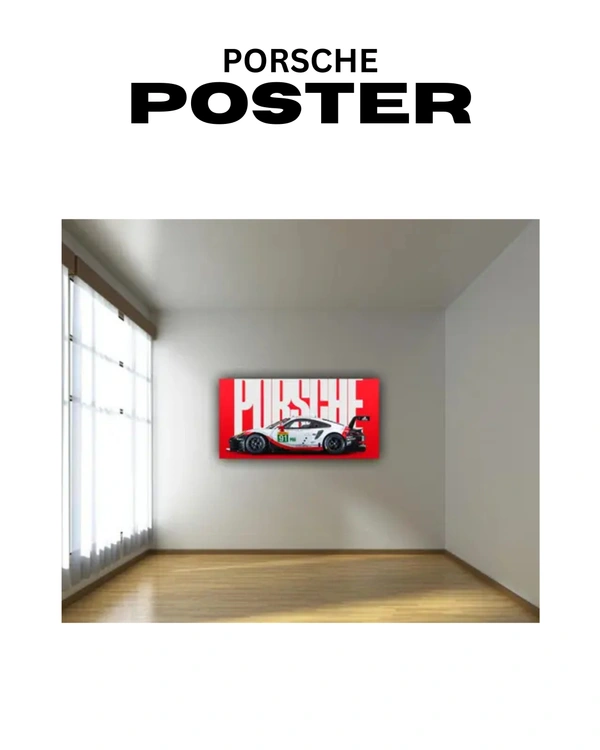 PORSCHE CAR POSTER - 12 X 18 inches