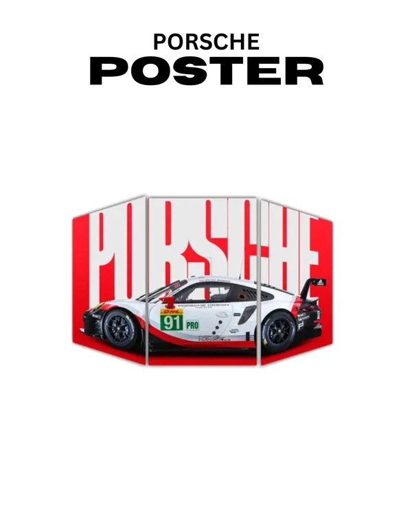 PORSCHE CAR POSTER - 12 X 18 inches