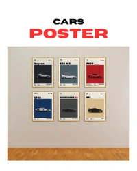  6 CARS POSTERS |300gsm paper||GEARSHIFT.IND| - A4