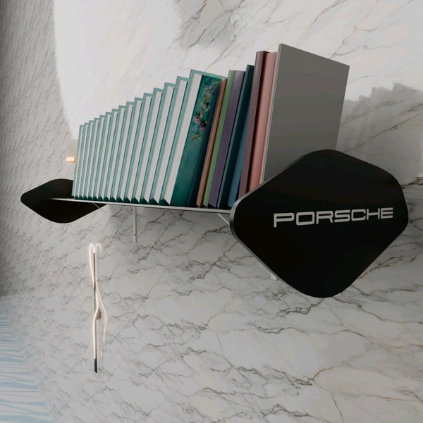 PORSCHE SPOILER SHELF  - Red, With Customised Name