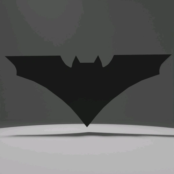 BATMAN WITH BACKLIGHT ILLUMINATED - Black, 24inch