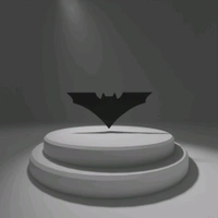 BATMAN WITH BACKLIGHT ILLUMINATED - Black, 24inch