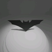 BATMAN WITH BACKLIGHT ILLUMINATED - Black, 24inch