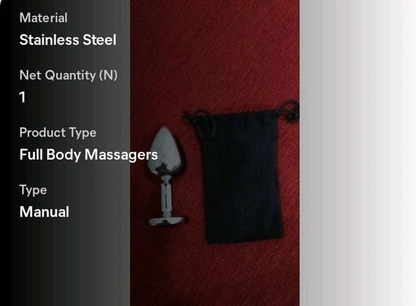 Chrome Full Body Muscle Pain Massager Jewel Butt Plug Massager for Men & Women Stress Relief Massager
Name: Chrome Full Body Muscle Pain Massager Jewel Butt Plug Massager for Men & Women Stress Relief Massager
Material: Stainless Steel
Net Quantity (N): 1
Product Type: Full Body Massagers
Type: Manual
Country of Origin: India - White, 5-6