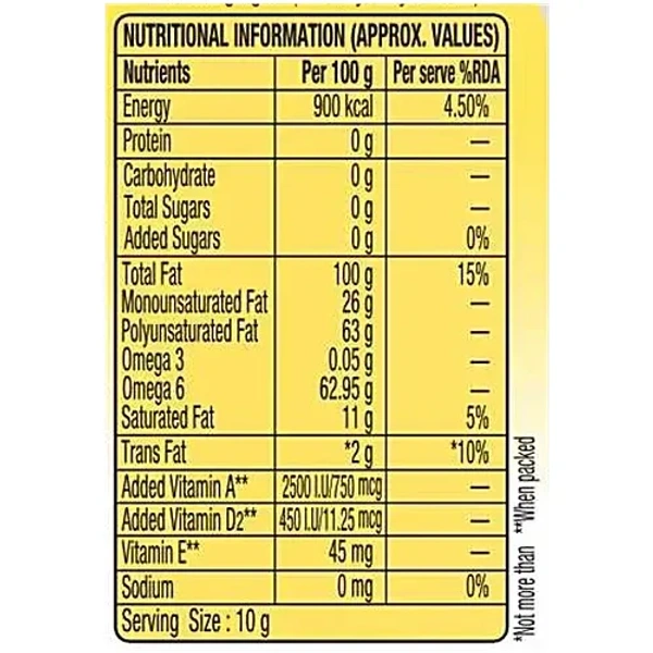  Dhara  Dhara Refined Sunflower Oil (5 L): 4.55 kg - 4.55 L
