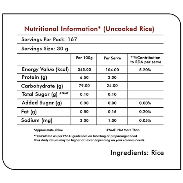  Kohinoor Charminar Everyday Rice: 5 kg - 5kg