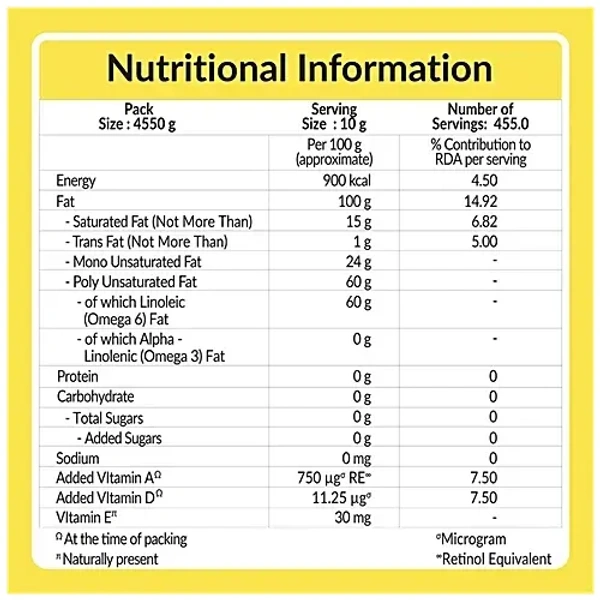  Dalda Dalda Refined Sunflower Oil: 4.55 kg - 4.55KG