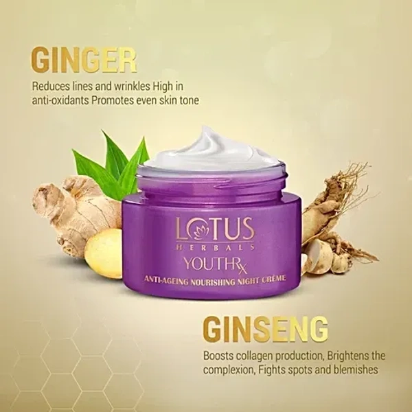 Lotus Herbals Youthrx Anti-Ageing Nourishing Night Creme: 50 g - 50