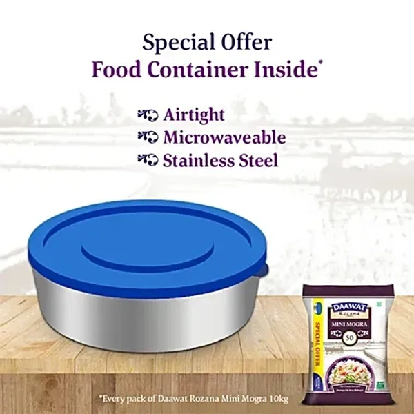 Daawat Rozana Mini Mogra Basmati Rice (Broken): 10 kg - 10kg