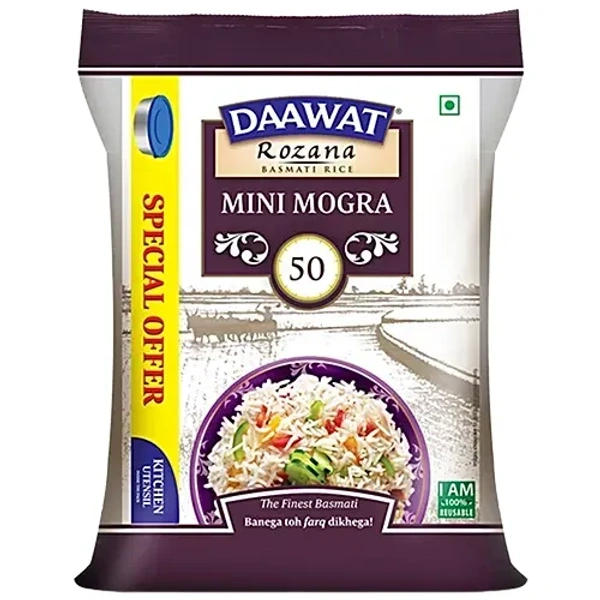 Daawat Rozana Mini Mogra Basmati Rice (Broken): 10 kg - 10kg